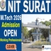 NIT Surat M.Tech Working Professionals Admission 2026 Begins @svnit.ac.in; Apply Online Till May 29